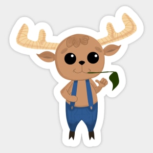 MOOSY THE CUTE LITTLE MOOSE Sticker